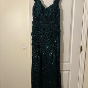 Emerald Sequin Maxi Dress